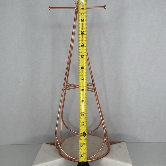 Rose Gold and burlap Jewelry Stand - Picture 6 of 6